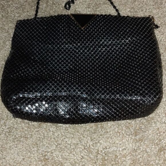 Warren Reed vintage black metal mesh handbag purse - Picture 2 of 5